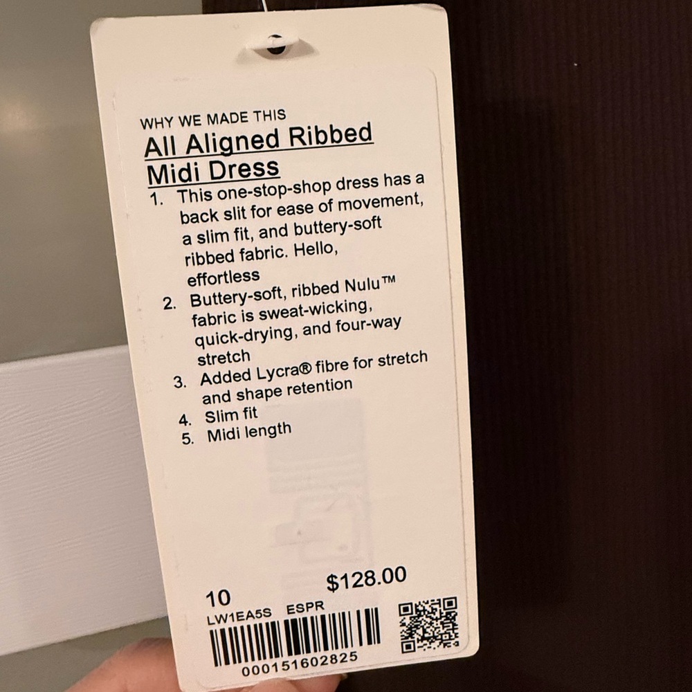 Lululemon All Aligned Ribbed Midi Dress in Espresso - Picture 5 of 5